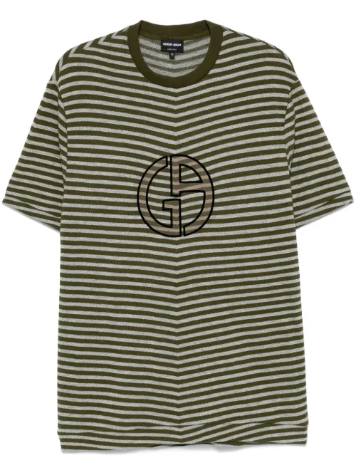 T-shirt à logo floqué - Giorgio Armani - Modalova