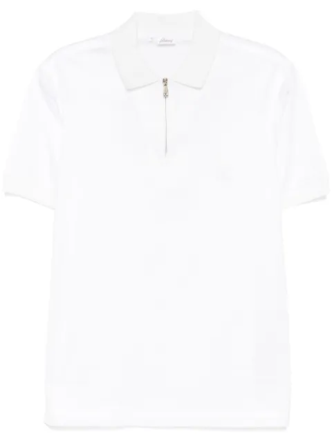 Brioni logo-embroidered polo shirt