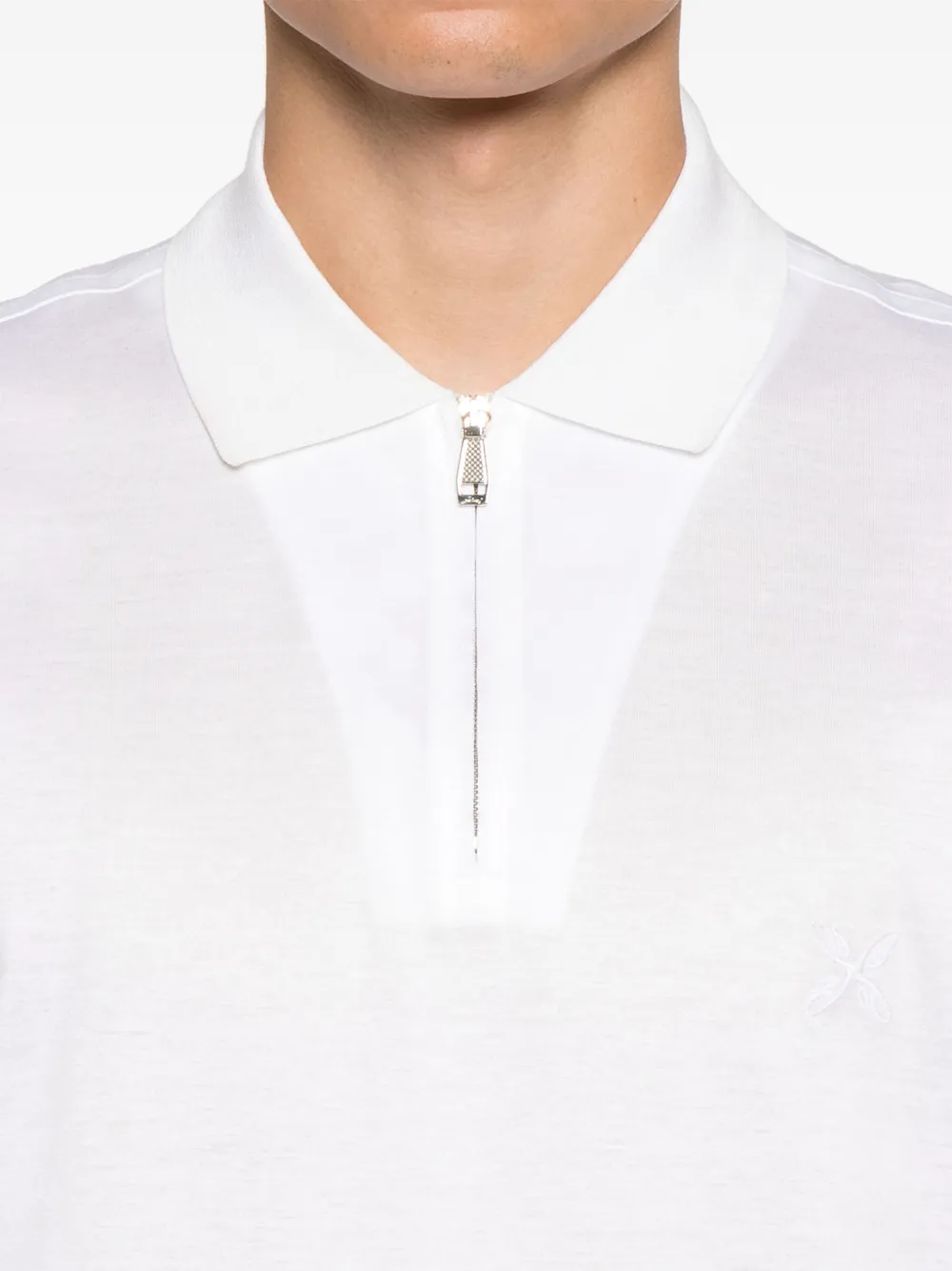 Brioni Poloshirt met geborduurd logo Wit