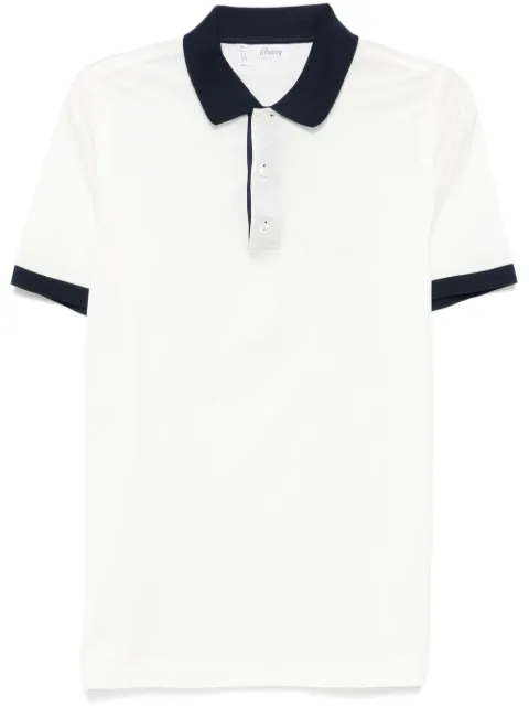 Brioni logo-embroidered polo shirt