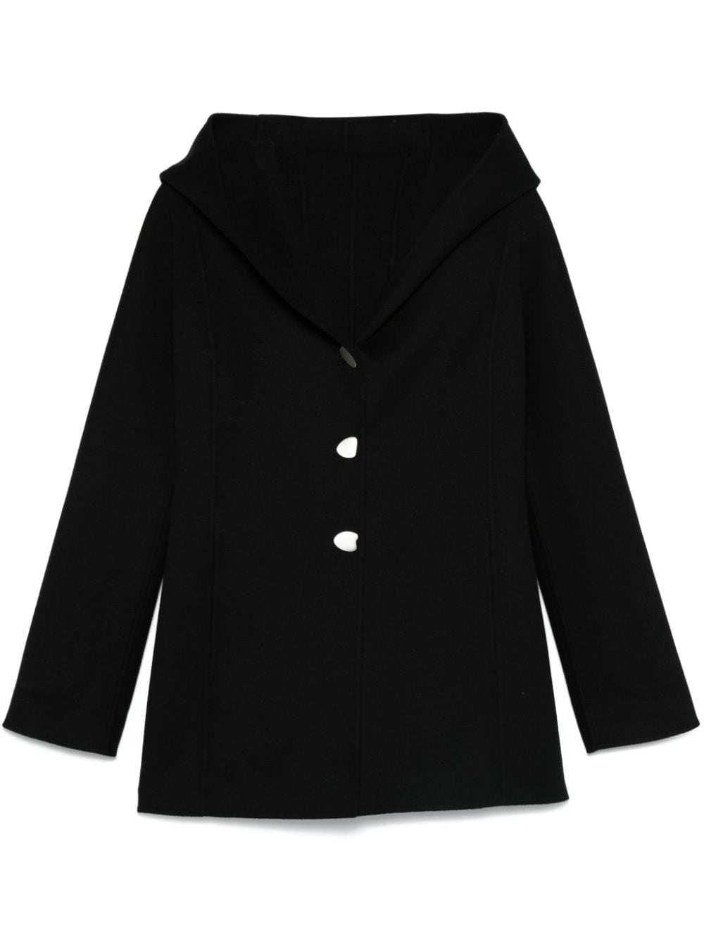 Ferragamo Hooded Jacket In Black