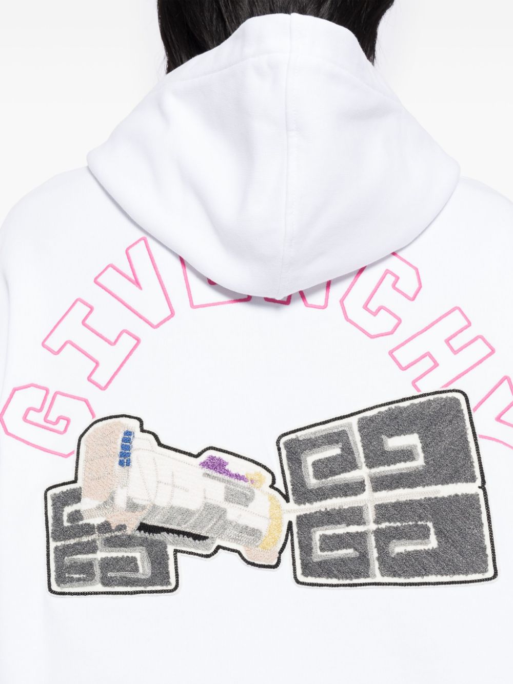 Shop Givenchy Appliqué Hoodies In Weiss