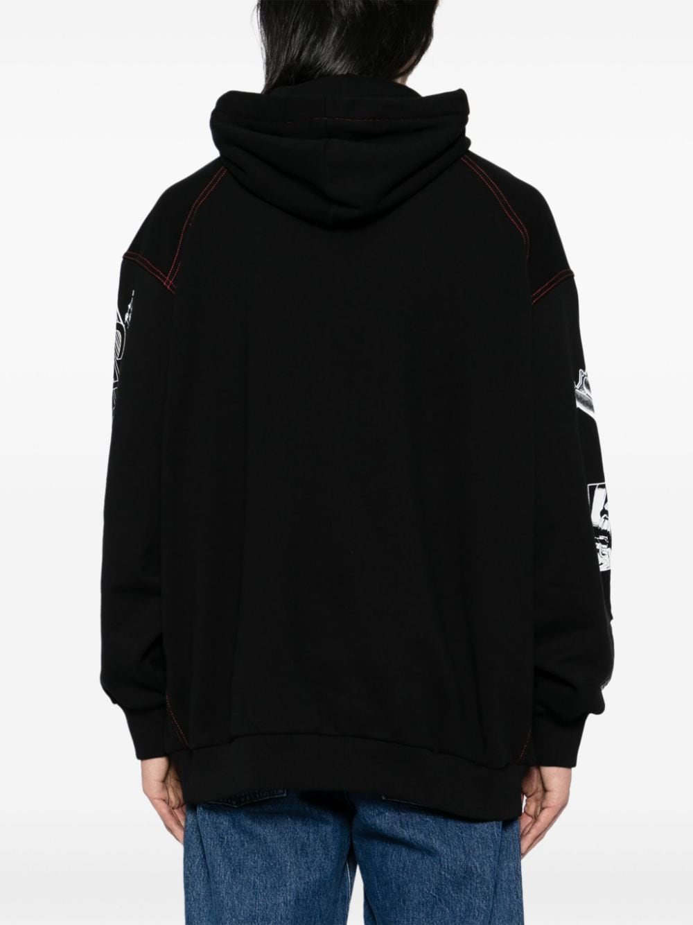 Shop Givenchy Graphic-print Hoodie In Black