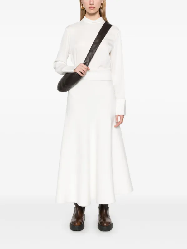 Theory scarf-detail Silk Blouse | Neutrals | FARFETCH