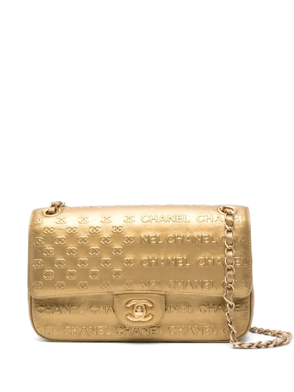 Chanel gold croc bag on sale