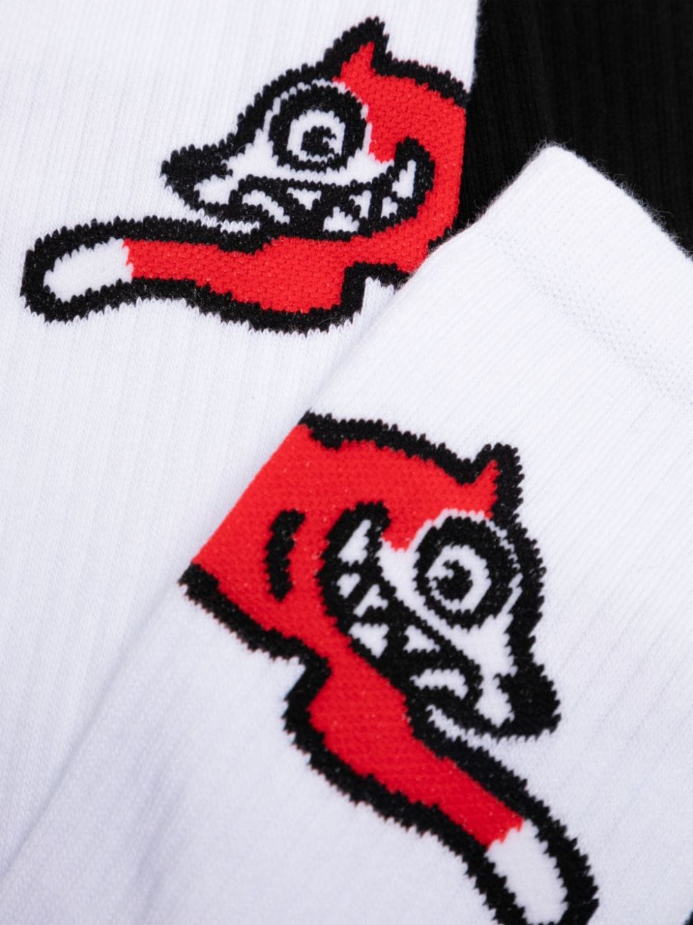 ICECREAM intarsia-knit logo socks - Wit