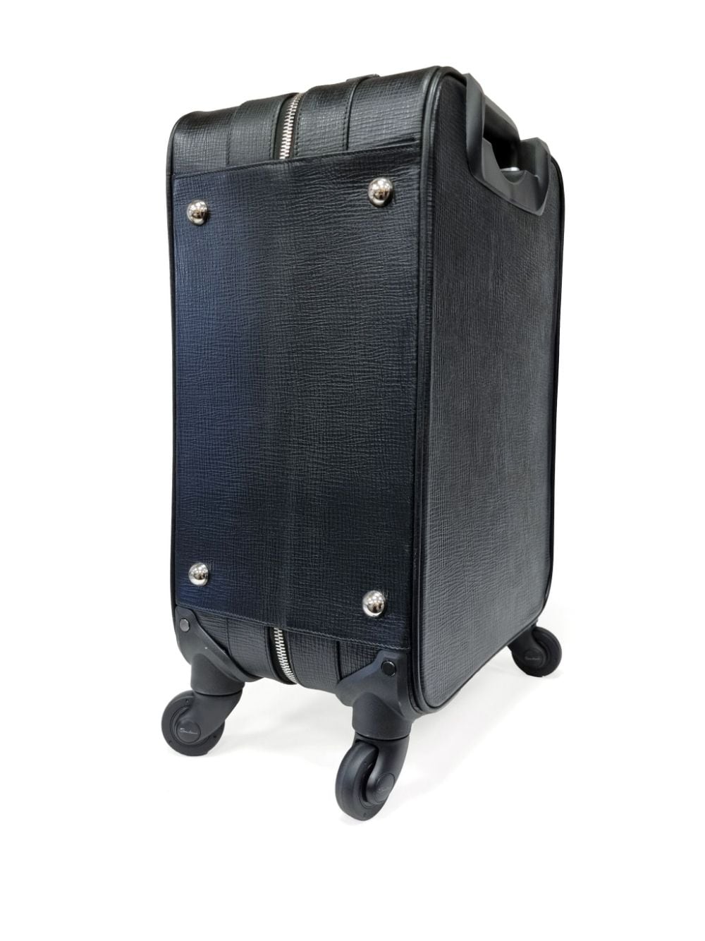 Shop Santoni Leather Travel Bag In Black