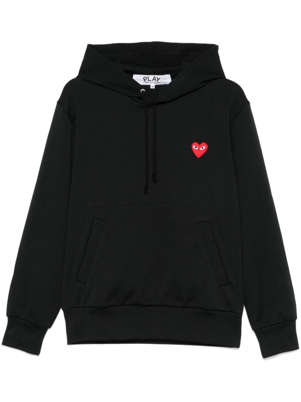 Comme Des Garçons Play Heart-patch Hoodie In Black