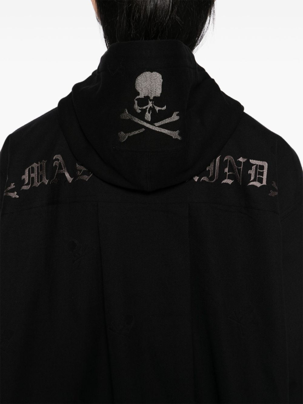 Mastermind Japan Jack met capuchon en geborduurd logo Zwart