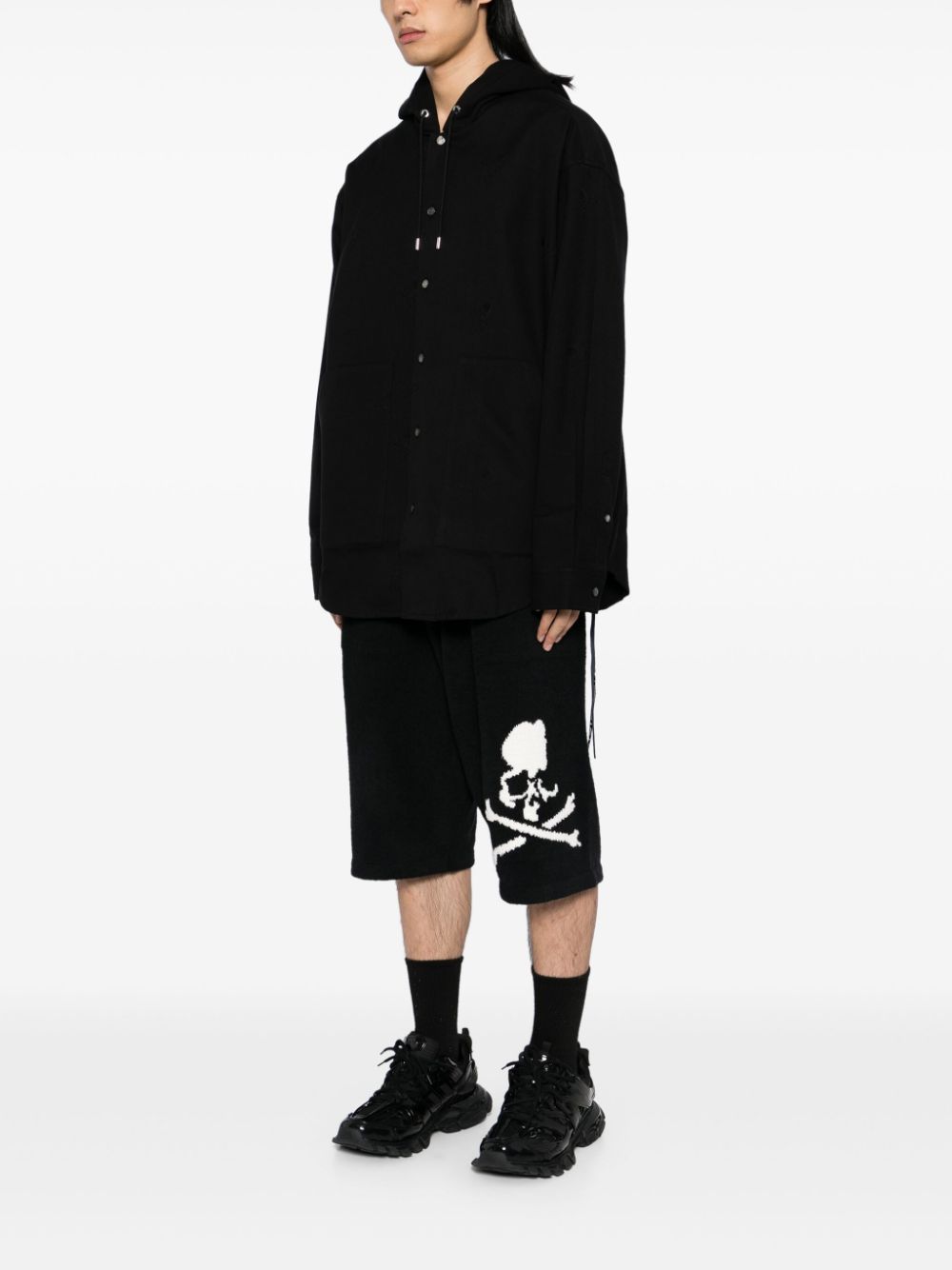 Mastermind Japan Jack met capuchon en geborduurd logo Zwart