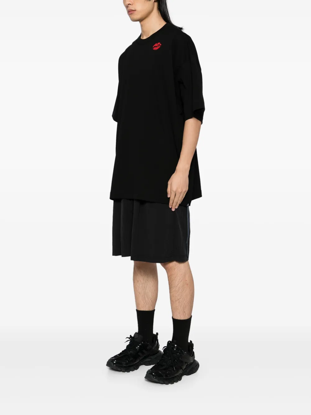 Mastermind Japan Mw Lip T-shirt In Black