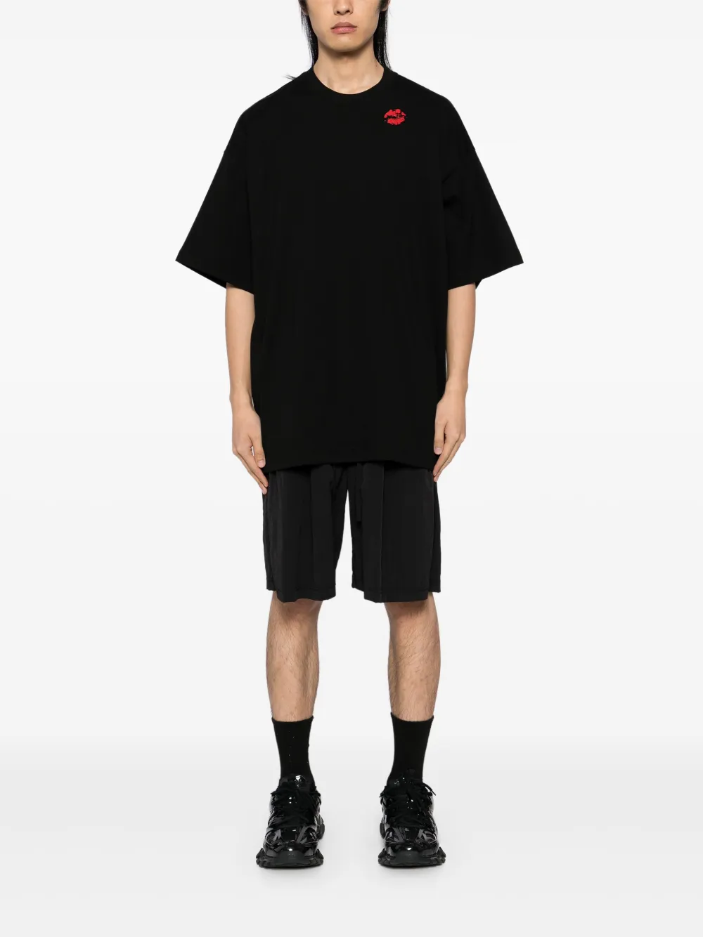 Mastermind Japan Mw Lip T-shirt In Black