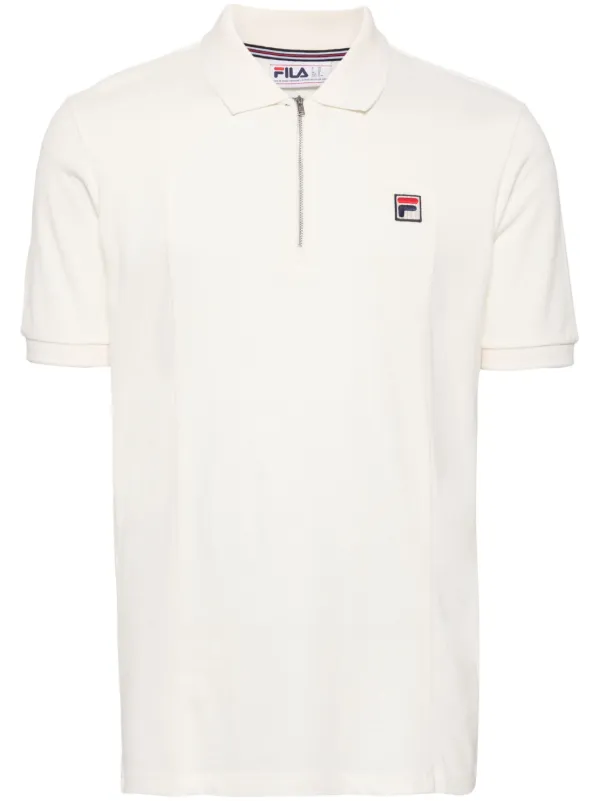 Fila Logo Patch Short Sleeves Polo Shirt Neutrals FARFETCH IE