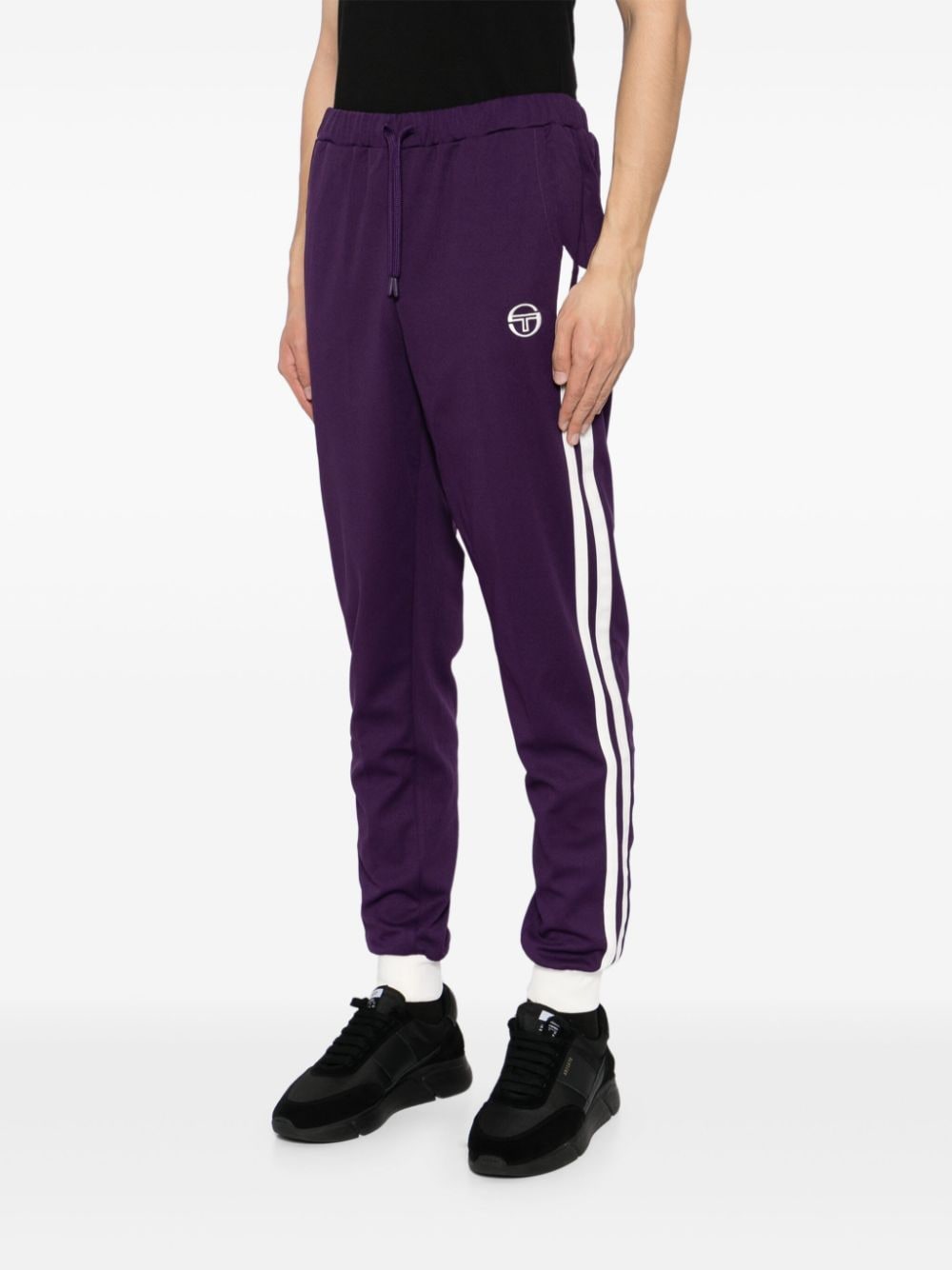 Shop Sergio Tacchini Tape Detail Track Pants In Purple