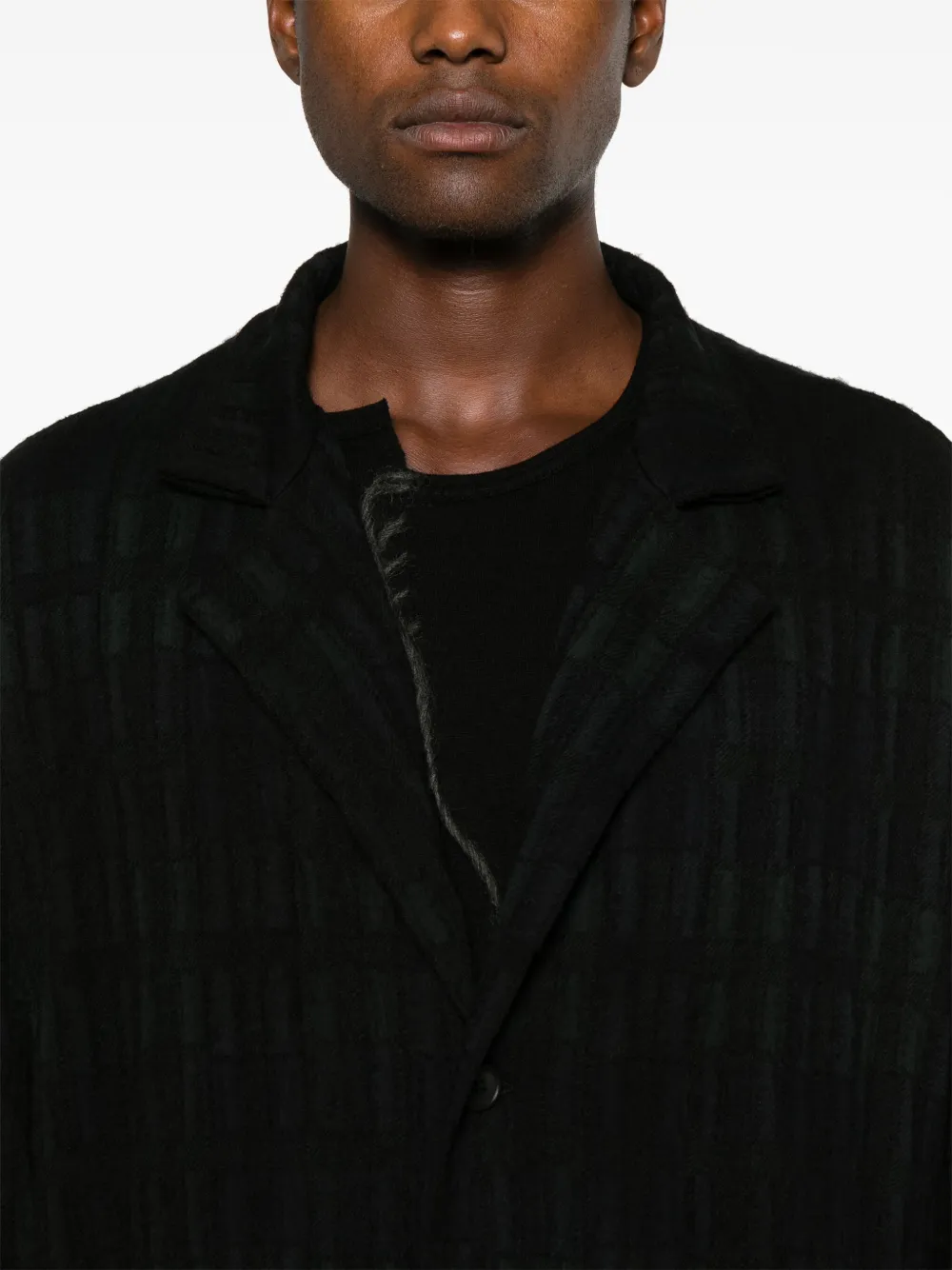 Yohji Yamamoto Jas met drie knopen Zwart