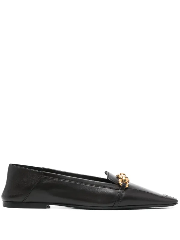 Saint Laurent Chain-link Loafers in Brown