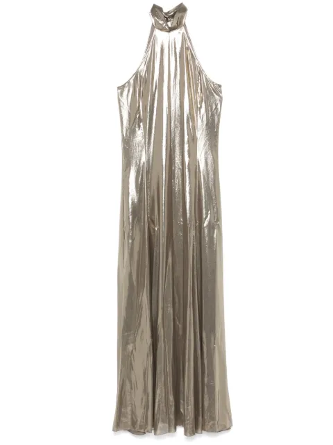 Patrizia Pepe lamé maxi dress
