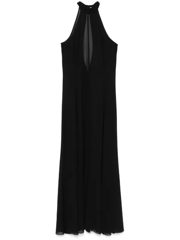 fitted lace wedding dress Sheer Maxi Layering Dress- Black – Alternate Route Outfitters main image 0