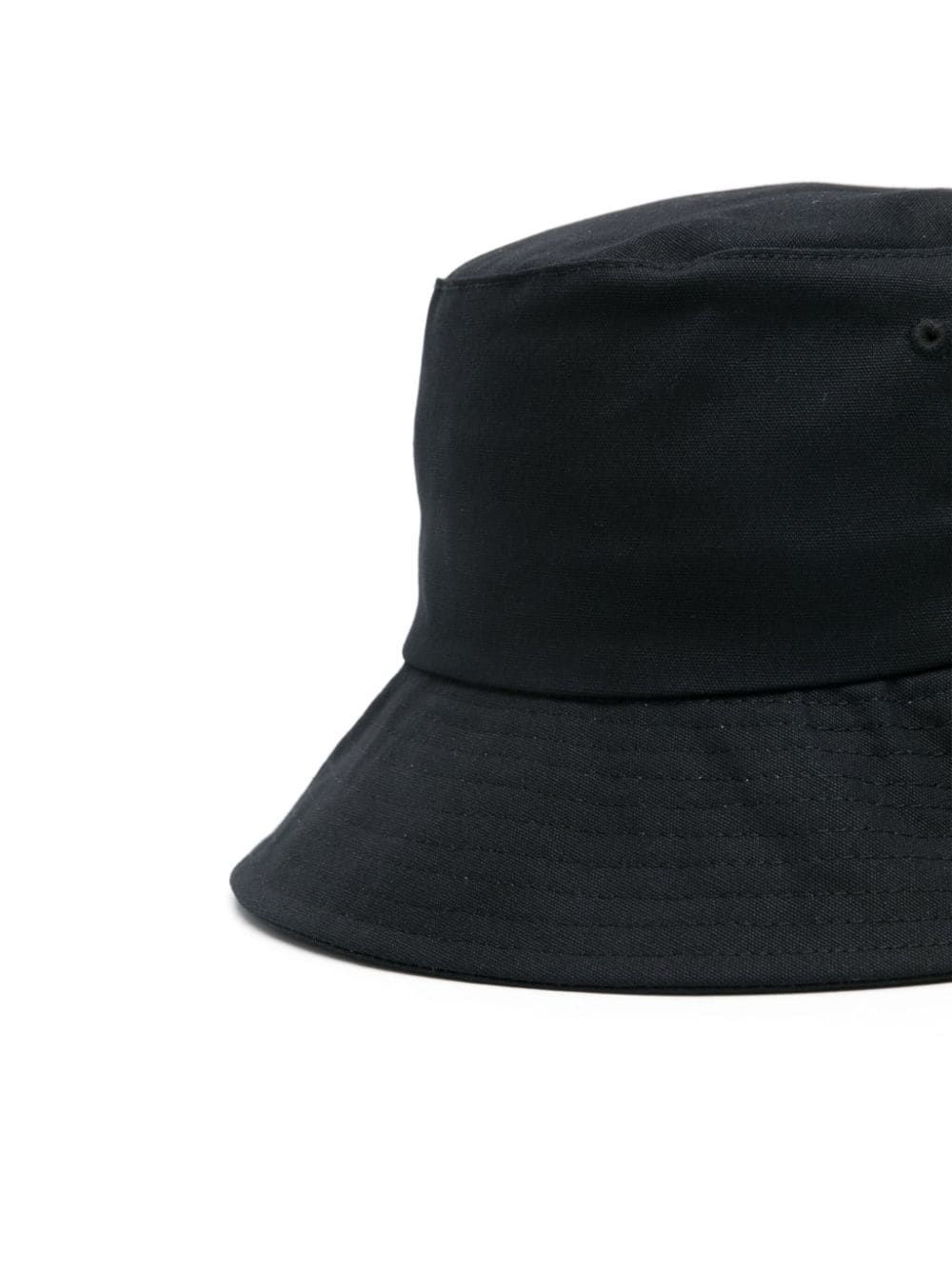 Shop Versace Jeans Couture Logo-raised Bucket Hat In Black