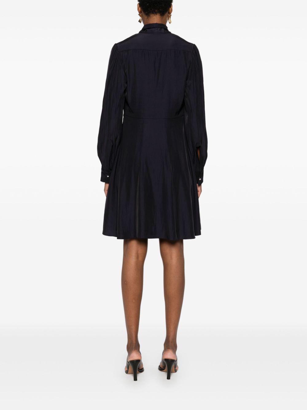 Shop Lanvin Draped Mini Dress In Blue