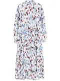 Lanvin abstract-pattern midi dress - Blue