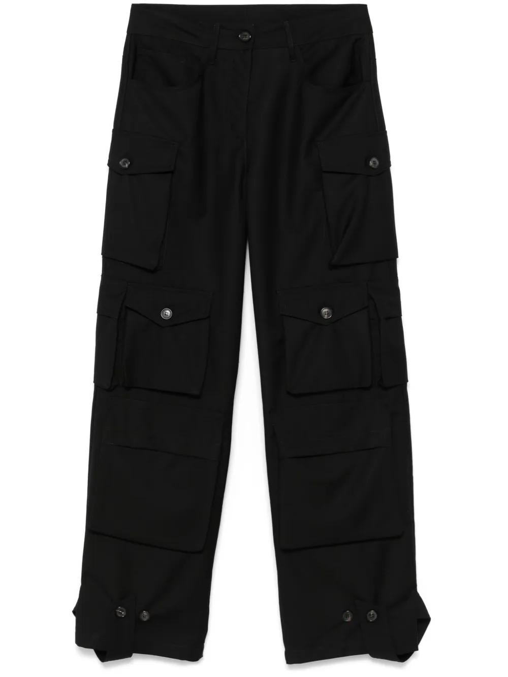 ERMANNO FIRENZE Straight cargo broek Zwart