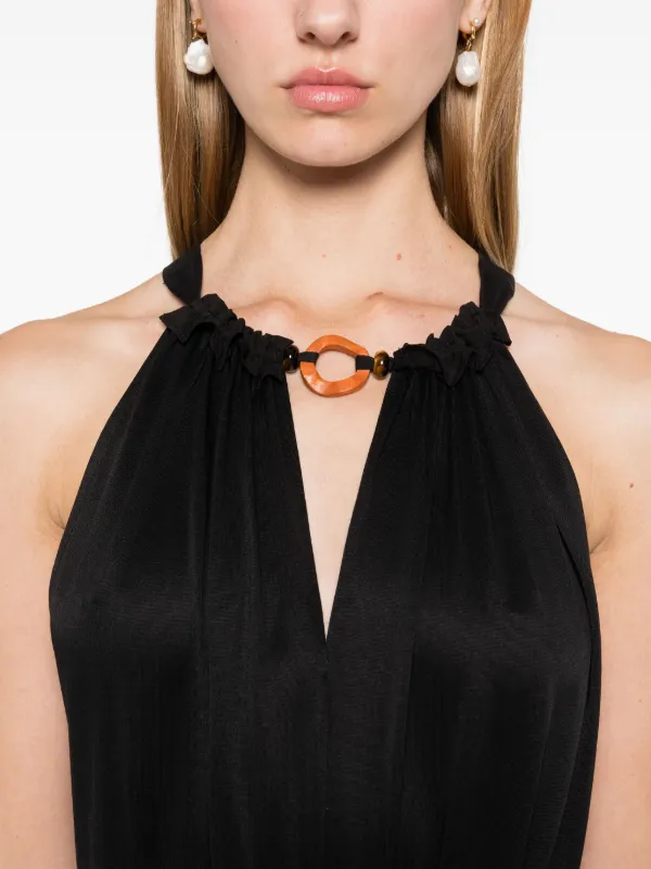 DVF Diane Von Furstenberg Hugo Maxi Dress | Black | FARFETCH JO