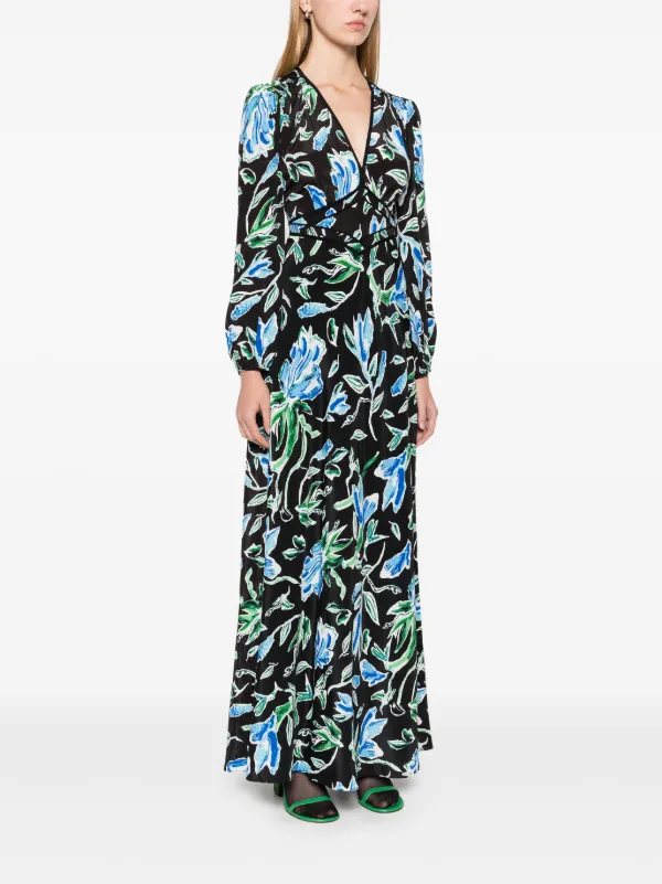 DVF Diane Von Furstenberg Seline Maxi Dress | Blue | FARFETCH