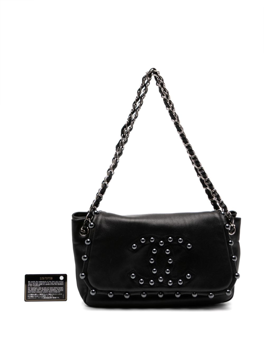 CHANEL 2008 pearl CC flap crossbody bag Women