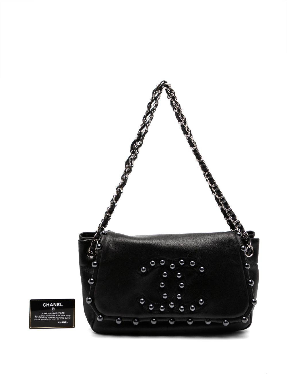 CHANEL 2008 pearl CC flap crossbody bag Women