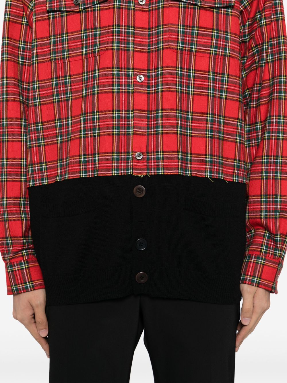 Shop Undercover Checked Shirt In Red