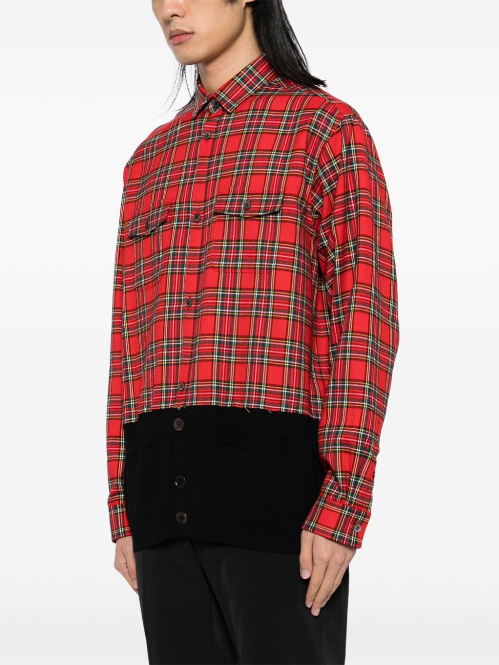 Shop Undercover Checked Shirt In Red