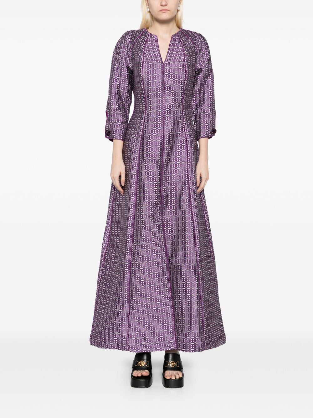 Shop Baruni Abeba Dress In Purple