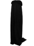 pushBUTTON irregular tube maxi dress - Black