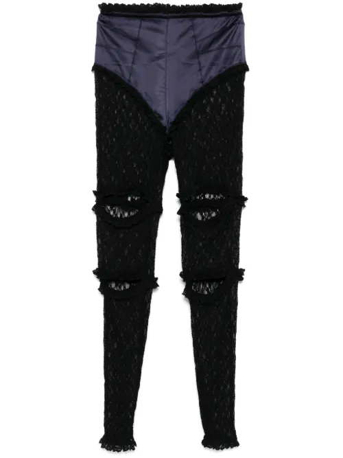 Pantalon skinny à détails de laçage - pushBUTTON - Modalova