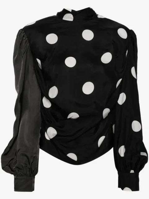 pushBUTTON asymmetric long sleeves blouse