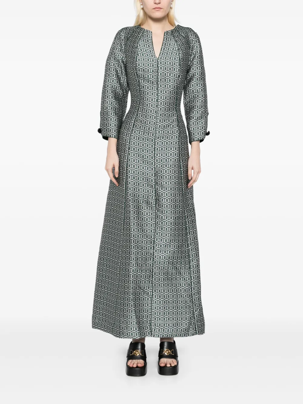 Baruni Abeba jurk - Groen