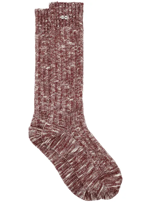 Chaussettes en maille nervurée - GANNI - Modalova