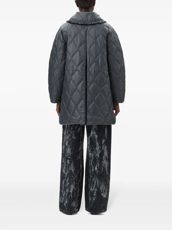 GANNI Quilted Puffer Jacket | Blue | FARFETCH