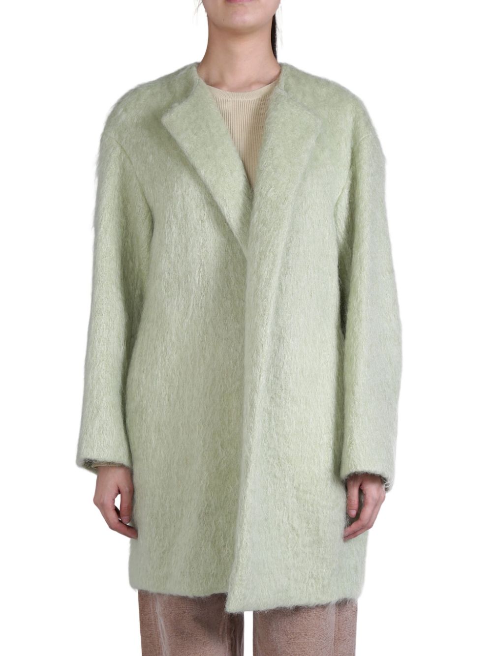 Auralee brushed coat - Green