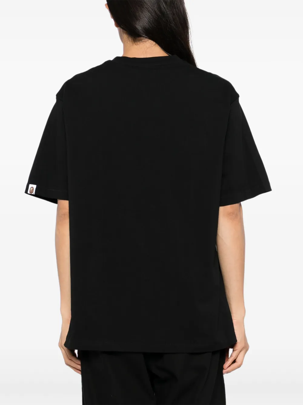 A BATHING APE T-shirt met logoprint Zwart