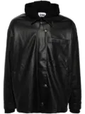 izzue detachable faux-leather jacket - Black