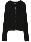 tout a coup hooded knitted top - Black