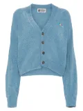 A BATHING APE® logo embroidery cardigan - Blue