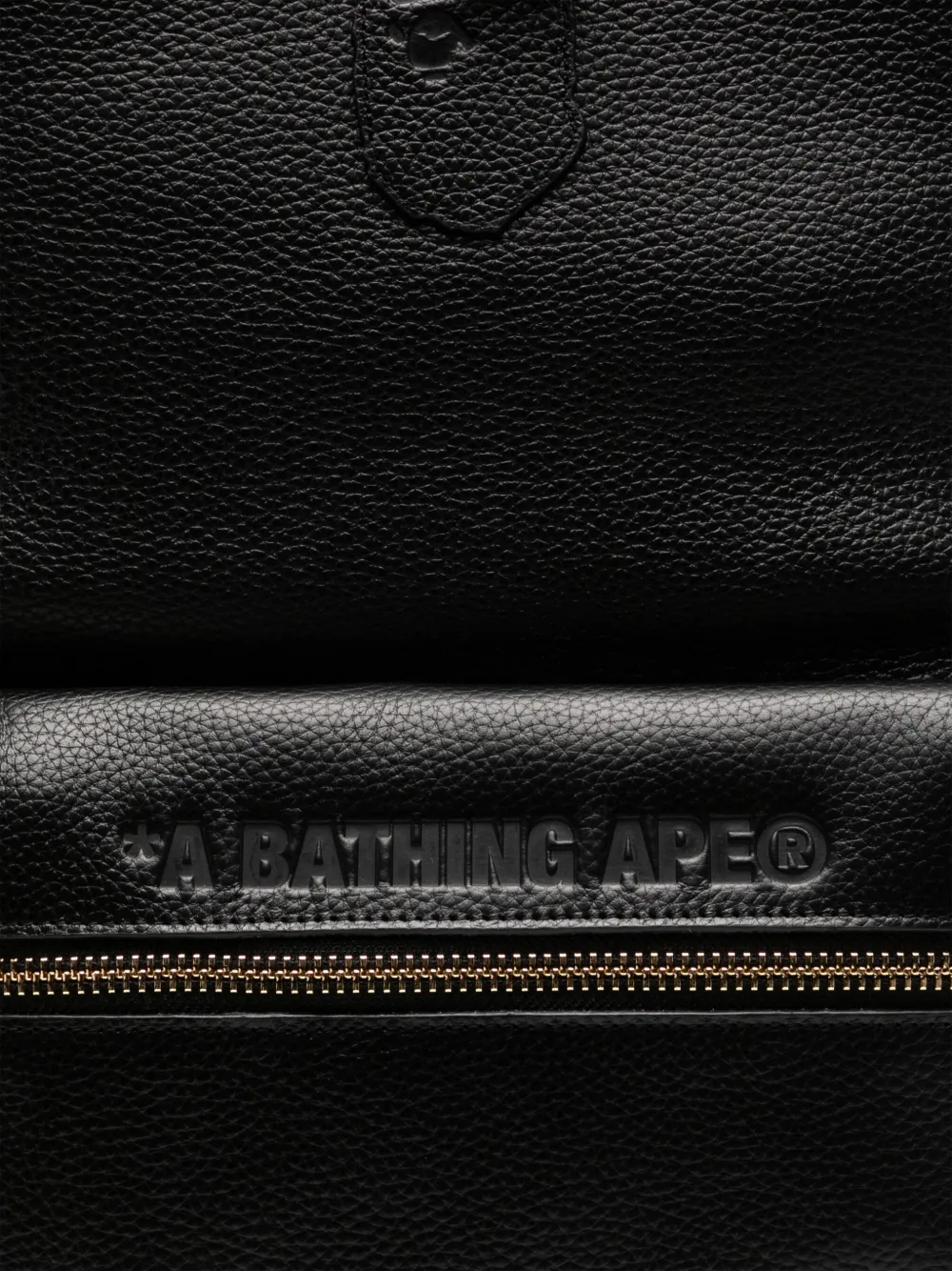 A BATHING APE Leren rugzak Zwart