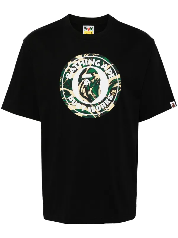 A Bathing Ape Bape Circle Busy Works Black Graphic T Shirt