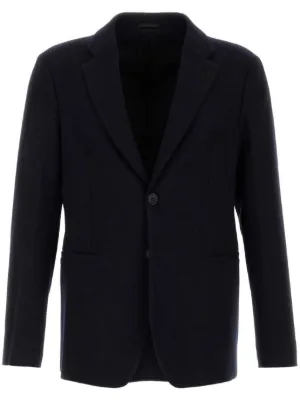 Giorgio Armani Striped single-breasted Blazer | Blue | FARFETCH