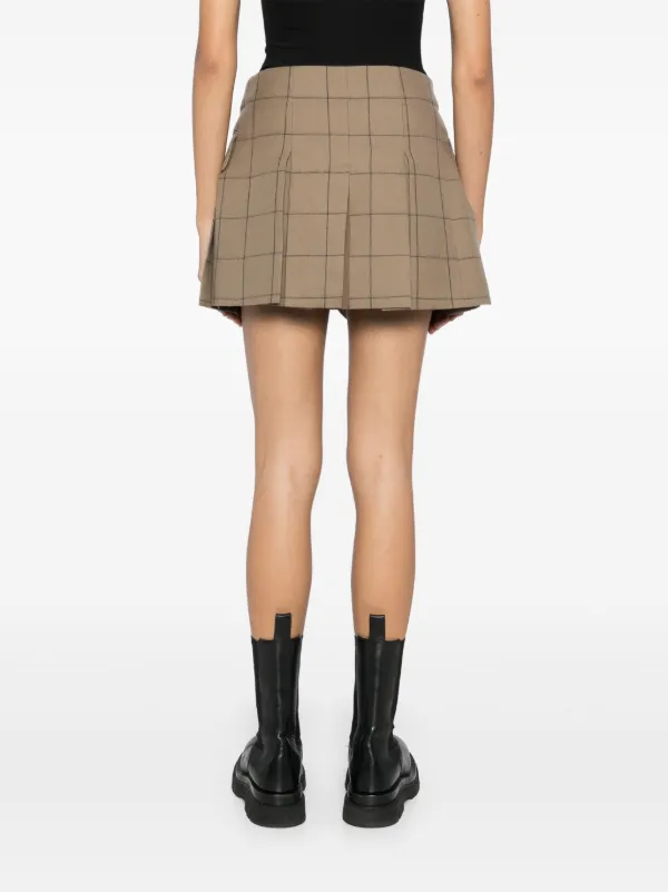 2025人気新作 sacai 2014-15AW チェックプリーツ レイヤードスカート Size1 スカート