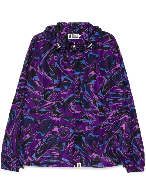 A BATHING APE® chamarra con capucha y estampado militar