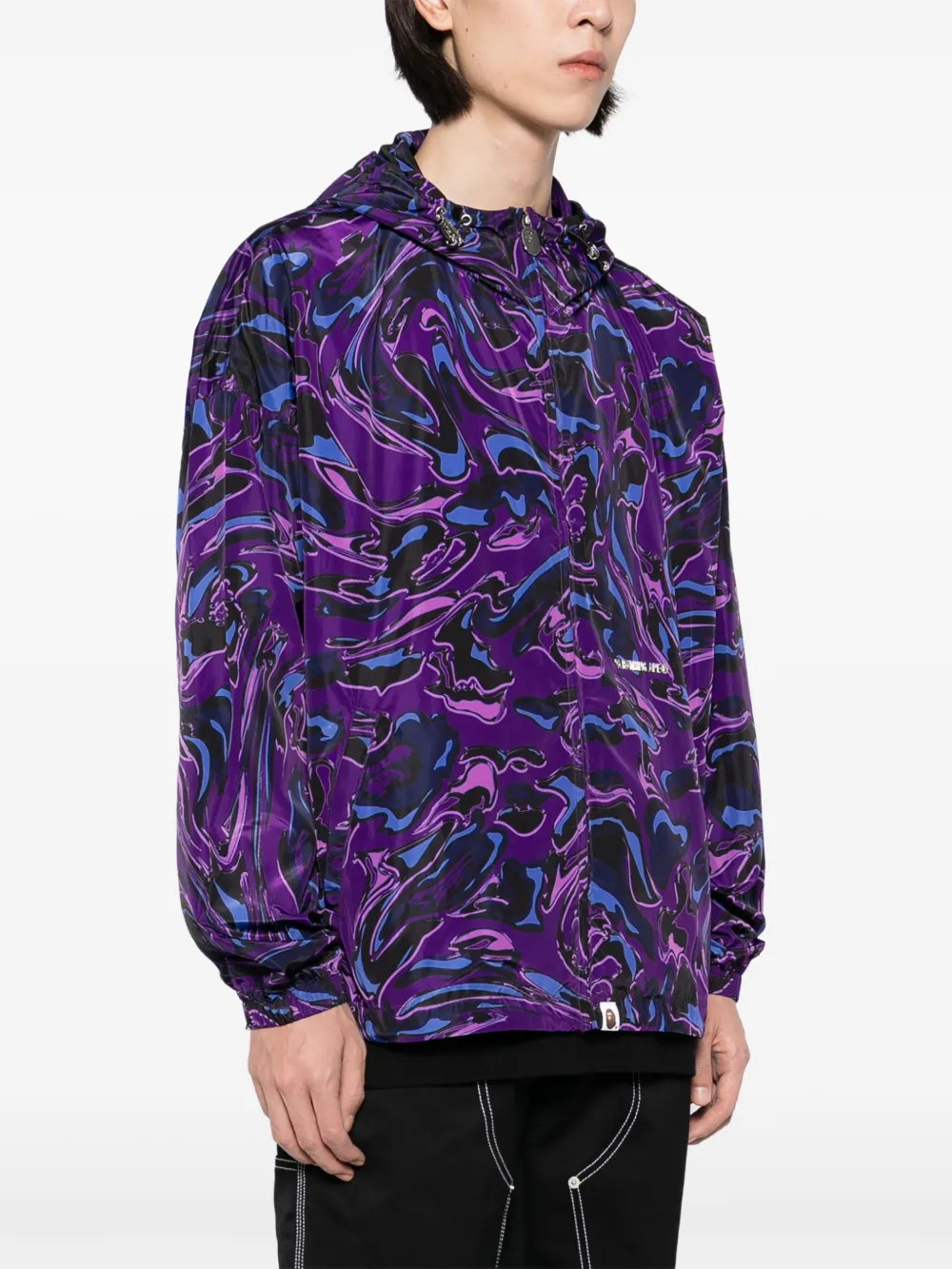 A BATHING APE Jack met camouflageprint Paars
